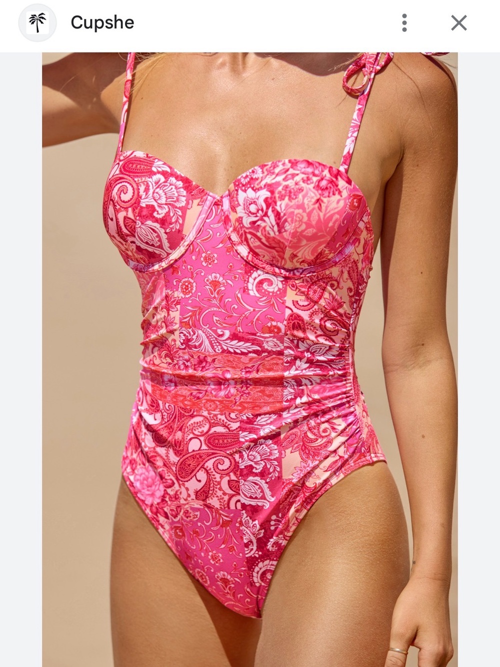 Cupshe Pink  One-Piece Swimsuit